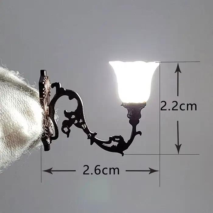 2 pièces maison de poupée applique modèle jardin cour lustre Table de sable lumière LED maison de po