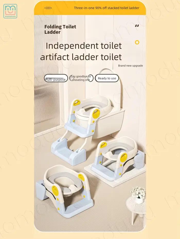 Siège de toilette portable 2-en-1 pliable pour enfants, siège d'apprentissage de la propreté avec ma