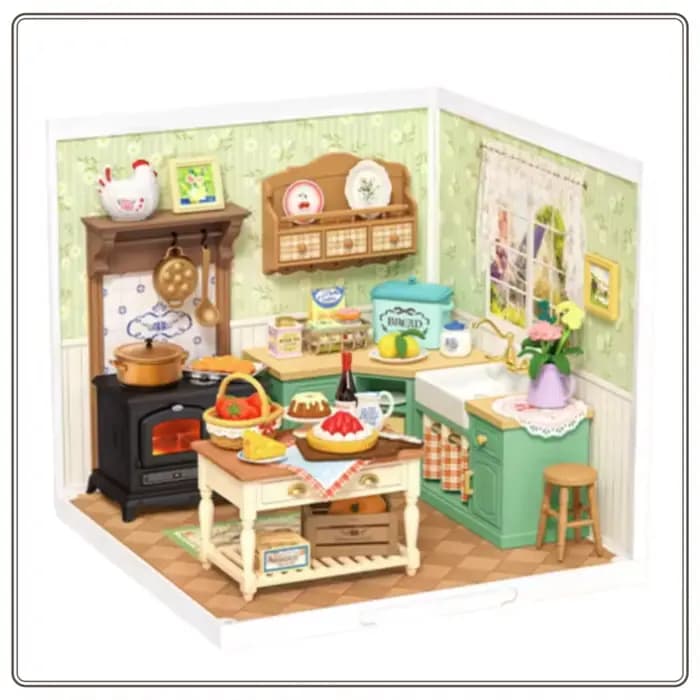 Original Rolife Super monde cuisine salon cour cadeau d'anniversaire bricolage blocs de construction