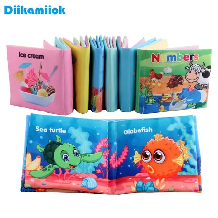 Livres en tissu pour bébés, jouets éducatifs d'éveil pour enfants de 12 à 72 mois, Fruits, chiffres 