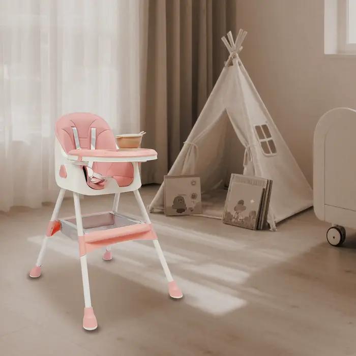 Chaise haute 2-en-1 pour bébé et enfant, avec repose-pieds, chaise haute combinée, siège haute pour 