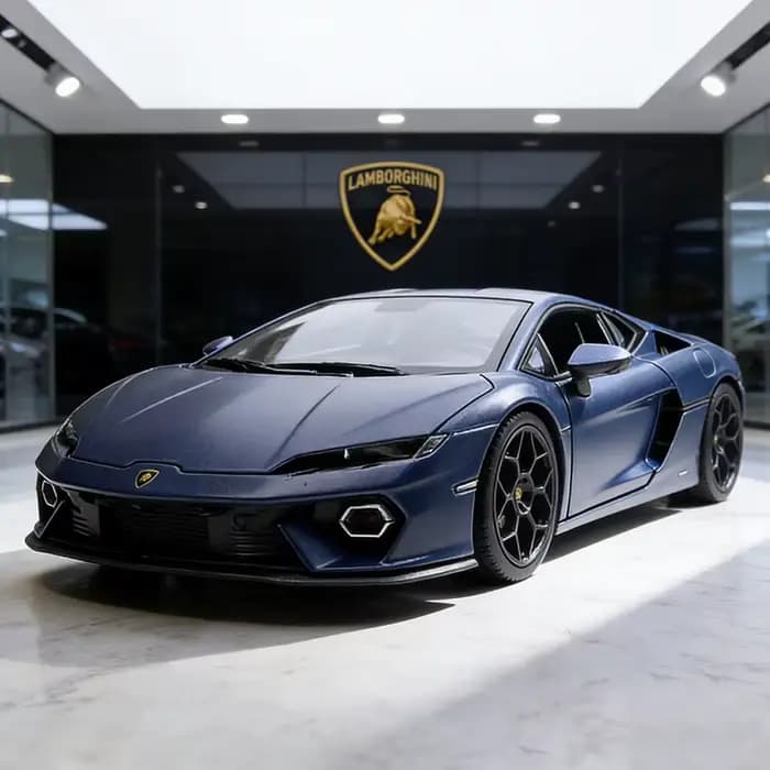 WELLY 1:24 Lamborghini Temerario Supercar, voiture en alliage, modèles réduits et véhicules jouets, 