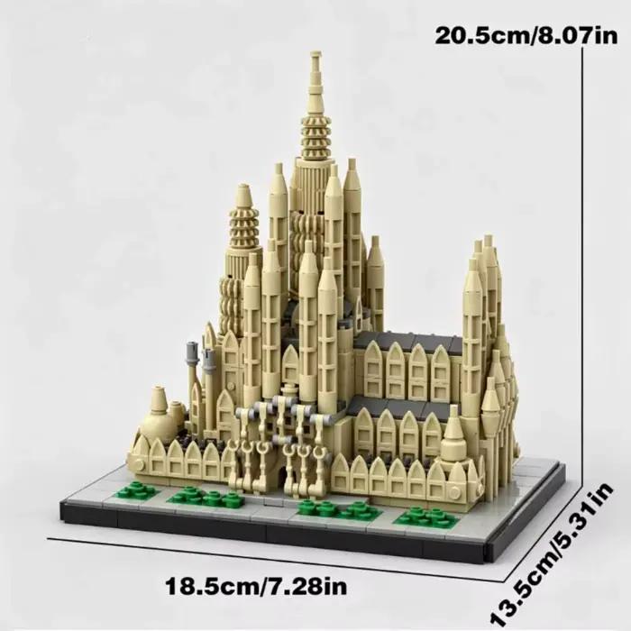 Blocs de construction modulaires créatifs 10045/854 pièces, architecture médiévale de la Sagrada Fam