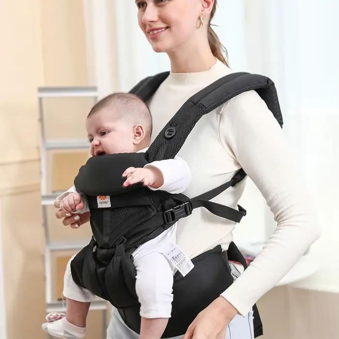 Porte-bébé ergonomique multifonctionnel, sac à dos pour bébé multi-poches, adapté aux nouveau-nés et