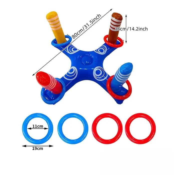 Cerceau de basket-ball gonflable, flotteurs de piscine, ensemble de jouets, anneau croisé flottant, 
