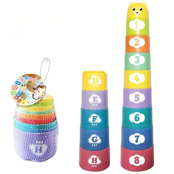 Enfant cerveau réponse bataille pli tasse main vitesse compétition pli tasse bébé pile jeu éducation