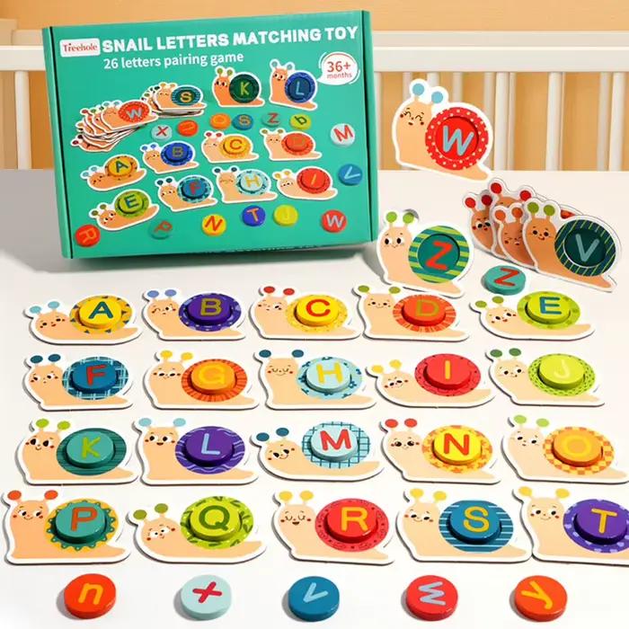 26 cartes de cognition des lettres anglaises, jeu d'orthographe et d'association, jouets éducatifs p