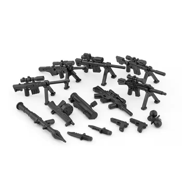 25/50/100/200 pièces Blocs de construction d'armes militaires SWAT, canons, armes, armée, police, fi