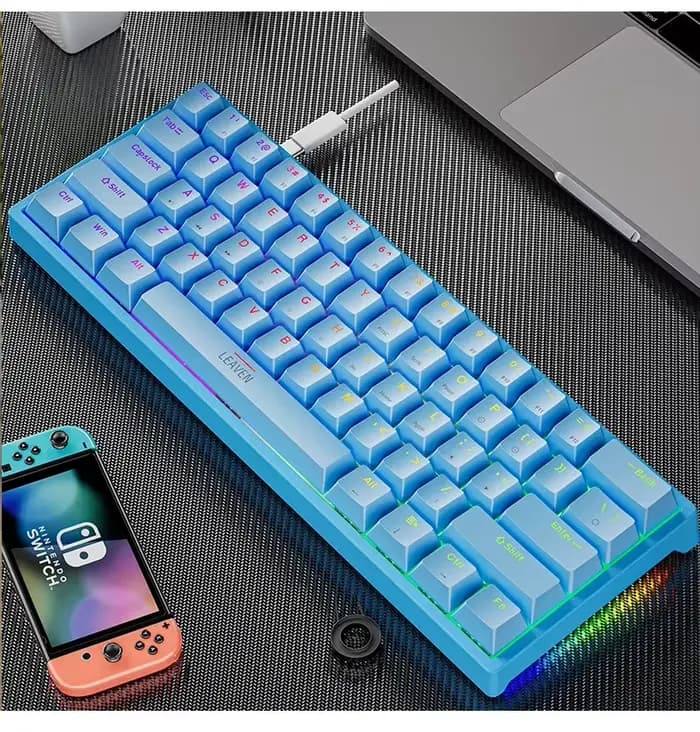 K620 Mini clavier mécanique de jeu 61 touches rvb Hotswap type-c clavier de jeu filaire PBT claviers
