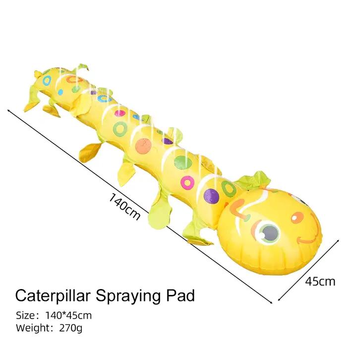 Tapis d'arrosage Caterpillar pour enfants et tout-petits, jeux d'eau d'été en plein air, pelouse, jo