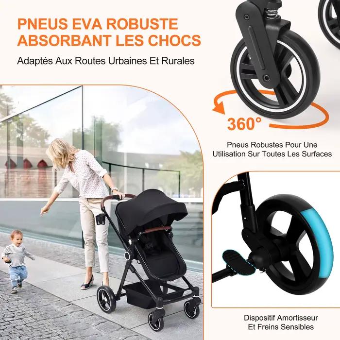 Bumosquito-Poussette 2 en 1 pour enfants de 0 à 36 mois, avec manteaux, jusqu'à 22 noix, pour sport,