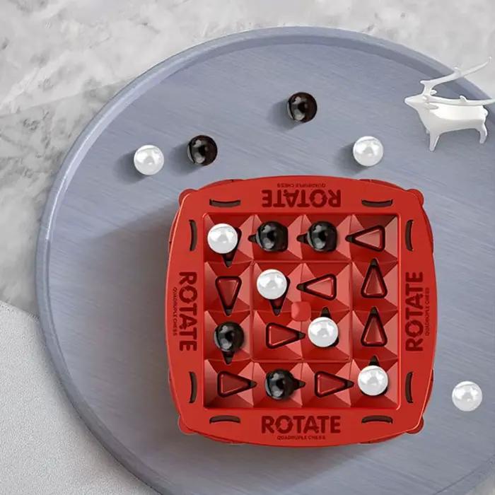 Jeu de société de stratégie 4 en ligne, jouet pour 2 joueurs, jeu de logique Orbit, jeu de stratégie