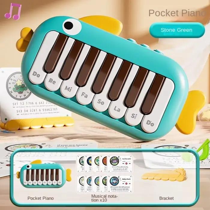 Instruments de musique pour bébés, piano de poche électronique multifonctionnel Montessori, clavier 