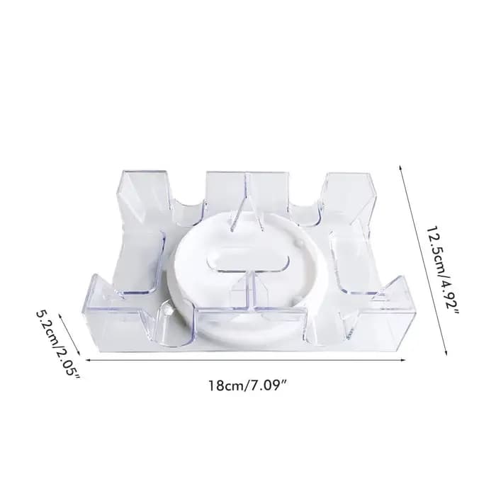 Plateau rotatif pour cartes à jouer, 2 ou 6 jeux, organisateur transparent pratique