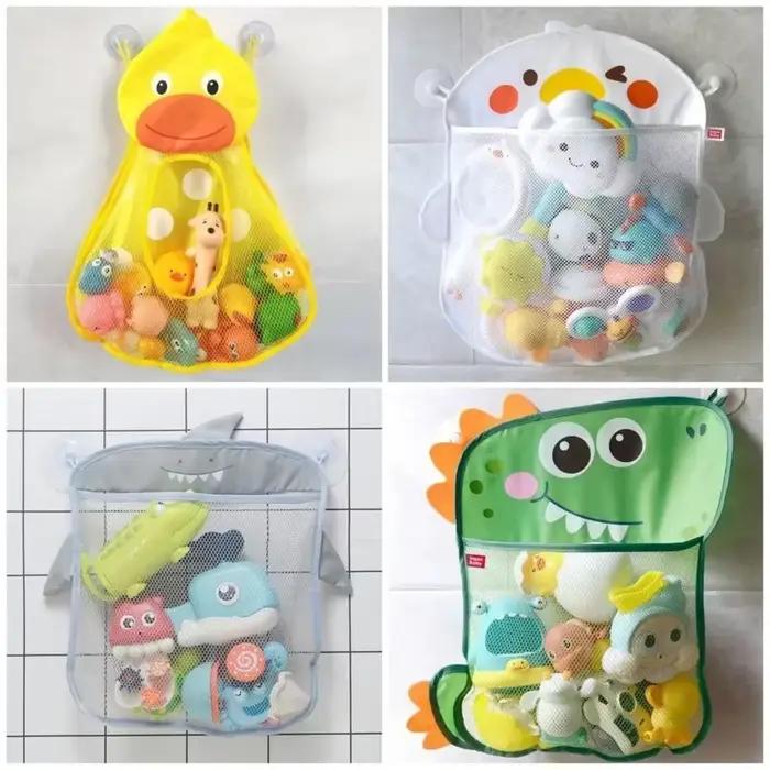 Filet de rangement pour jouets, jouet de douche pour bébé, mignon canard grenouille, sac de rangemen