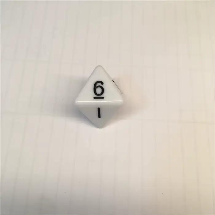 8 pièces 8 côtés D8 dés numériques 8 côtés avec numéro 1 2 3 4 5 6 7 8 pour drôle RPG Table conseil 