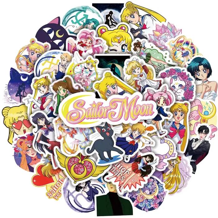 10/30/50pcs Dessin Animé Sailor Lune Autocollants Anime Graffiti Autocollant BRICOLAGE Cahier Casque