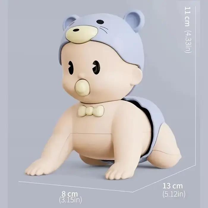 Jouet d'éveil pour bébé : Poupée électrique qui rampe, chante, marche et joue sur le ventre, avec mu