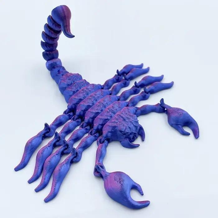  Charnière de simulation d'impression 3D Scorpion, jouet en plastique, modèle animal, accessoire de