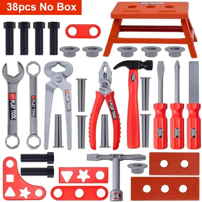 Ensemble d'outils pour enfants avec perceuse jouet électrique Kit de jouets de construction alimenté