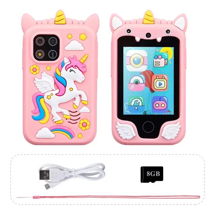 Téléphone intelligent à écran tactile pour enfants, appareil photo numérique, jouets pour filles et 