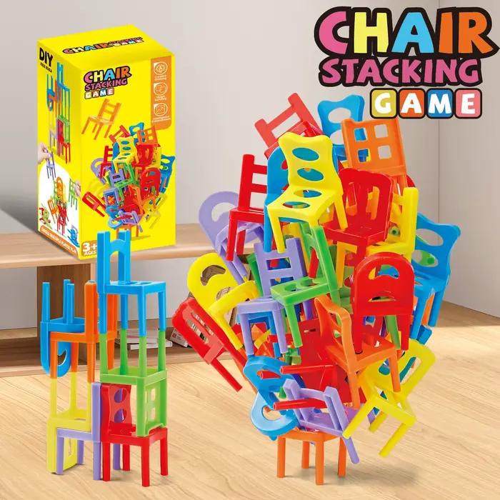 Jouets éducatifs, ensemble de jouets empilables pour chaises, blocs de construction, chaises empilab