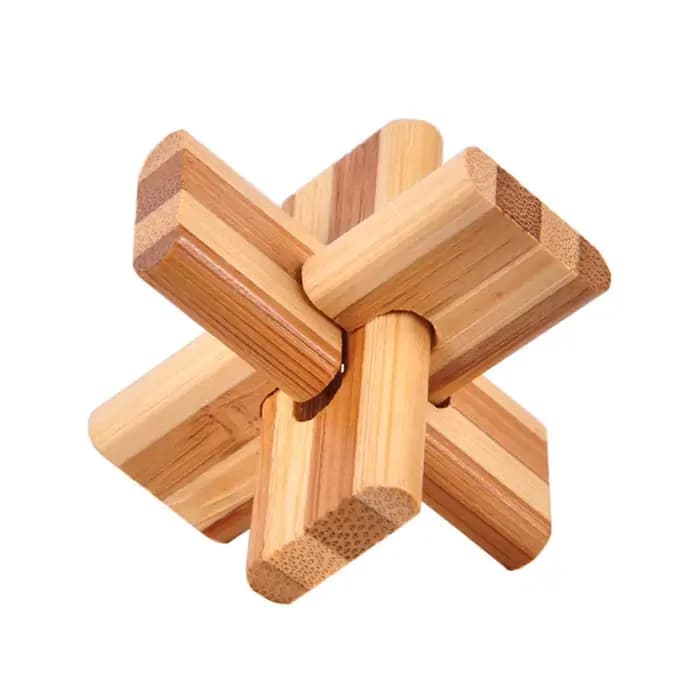 Jouets éducatifs en bois de bambou pour enfants, puzzle 3D, jeu pour adultes, déverrouillage, jouets