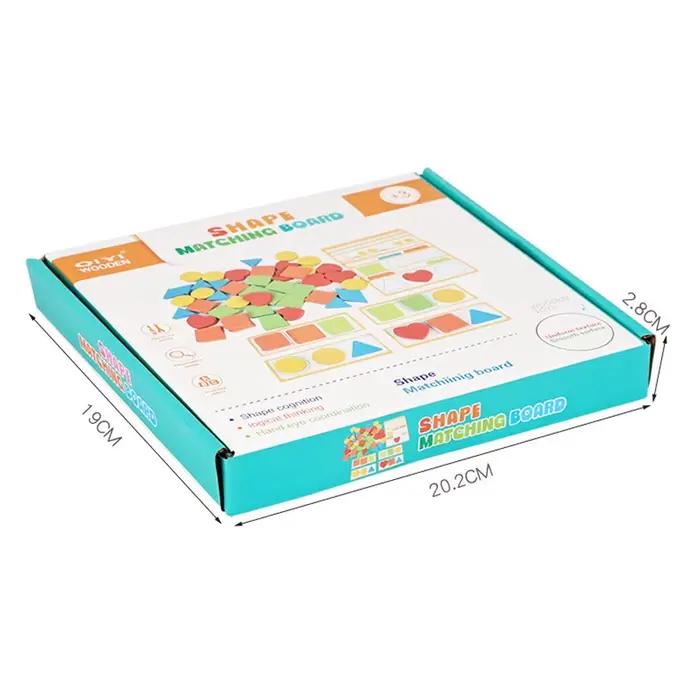 Jeu de mathématiques Montessori pour l'apprentissage des formes et du comptage, blocs en bois, jouet