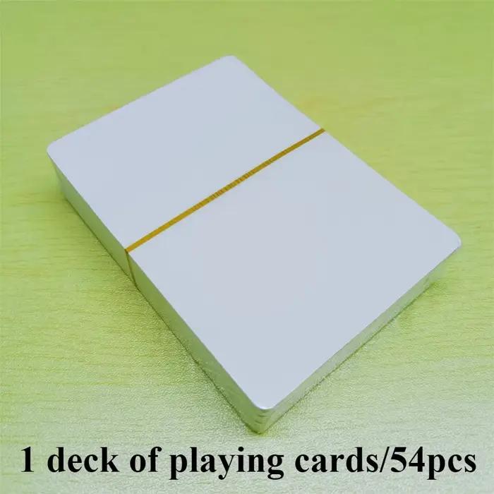 Cartes à jouer vierges 54 pièces cartes Flash d'index vierges blanches double face pour écrire sur l