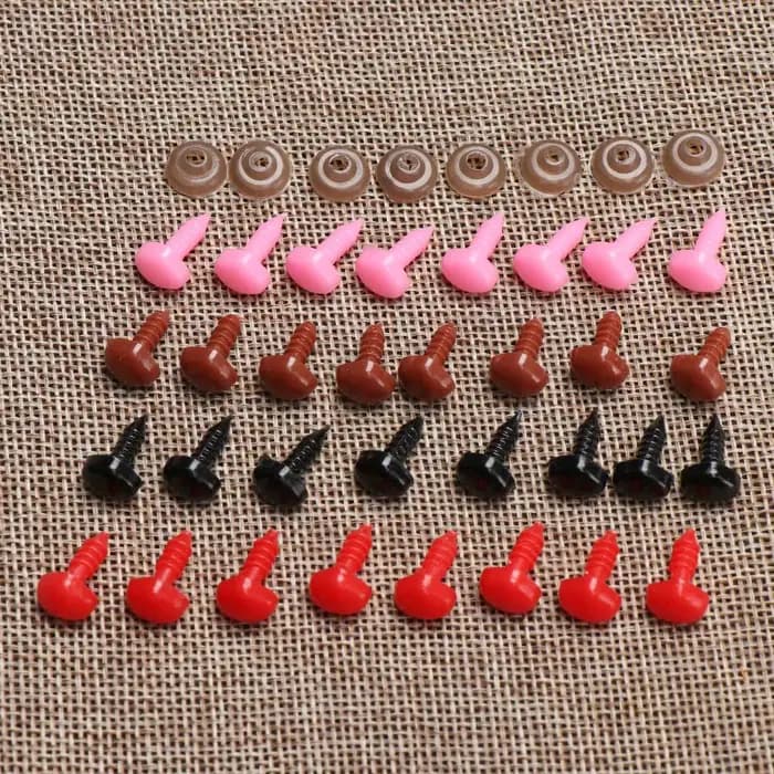 Nez triangulaire en plastique pour poupées, 100 pièces, artisanat exécutif, jouets, boutons d'ours, 