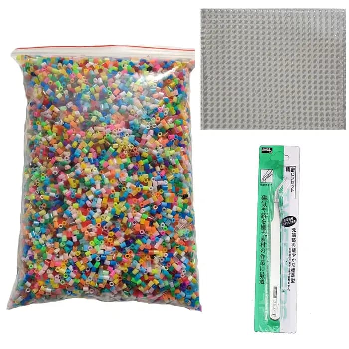 Ensemble de perles fusibles Mini Hama pour enfants, panneau perforé, puzzles, jouets créatifs, acces