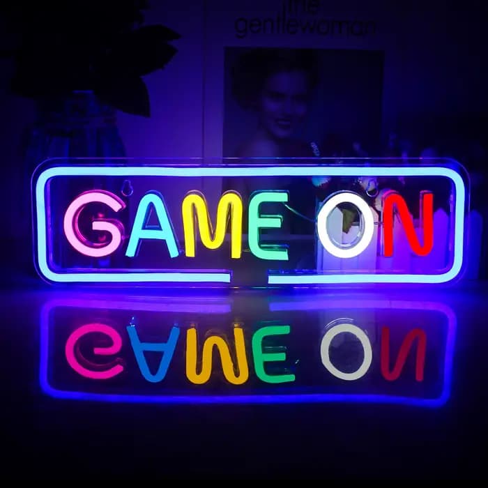 Enseigne LED au néon de Zone de jeu pour la décoration murale, enseignes lumineuses au néon de jeu a
