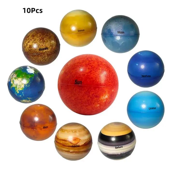 Jouets de puzzle de balle gonflable en éponge pour enfants, système solaire, éducation, science, déc