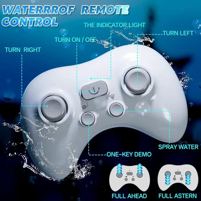 RC requin télécommande baleine pulvérisation eau enfants robot jouet radiocommandé bateaux piscine j
