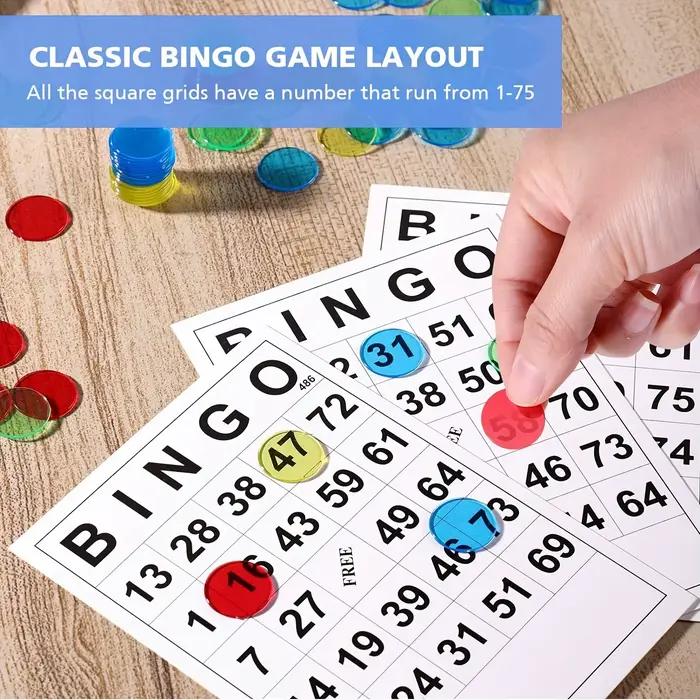 Cartes de jeu en papier pour Bingo, 60 pièces, cartes en papier jetables incluses, fournitures essen