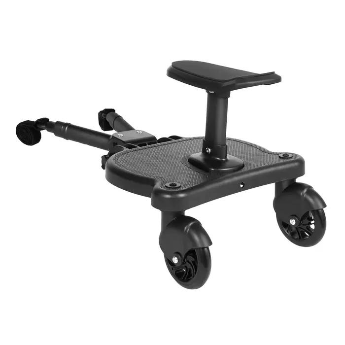 Planche de poussette 2-en-1 pour tout-petits, capacité 25 kg, marchepied et siège amovible, réglable