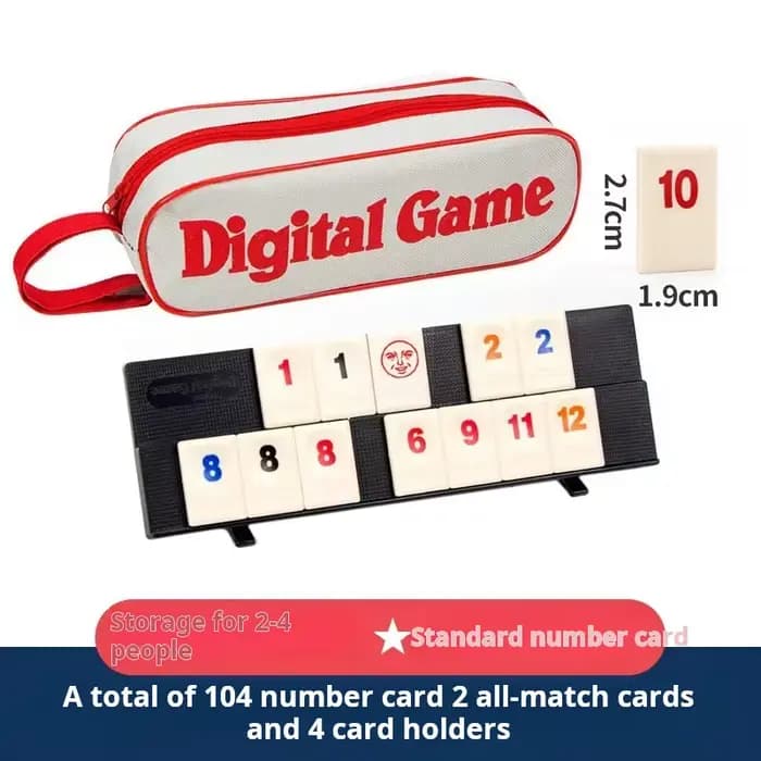 RUNICube-Ensemble de jeux de voyage avec étui portable, 4 supports, 104 jeux de société classiques p
