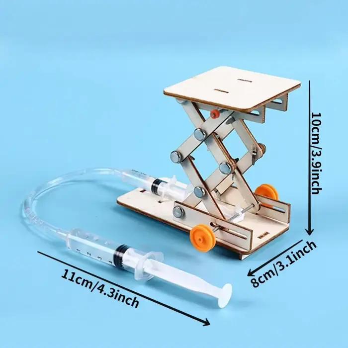 1 ensemble de jouets scientifiques pour enfants, bricolage, modèle de Table élévatrice hydraulique, 
