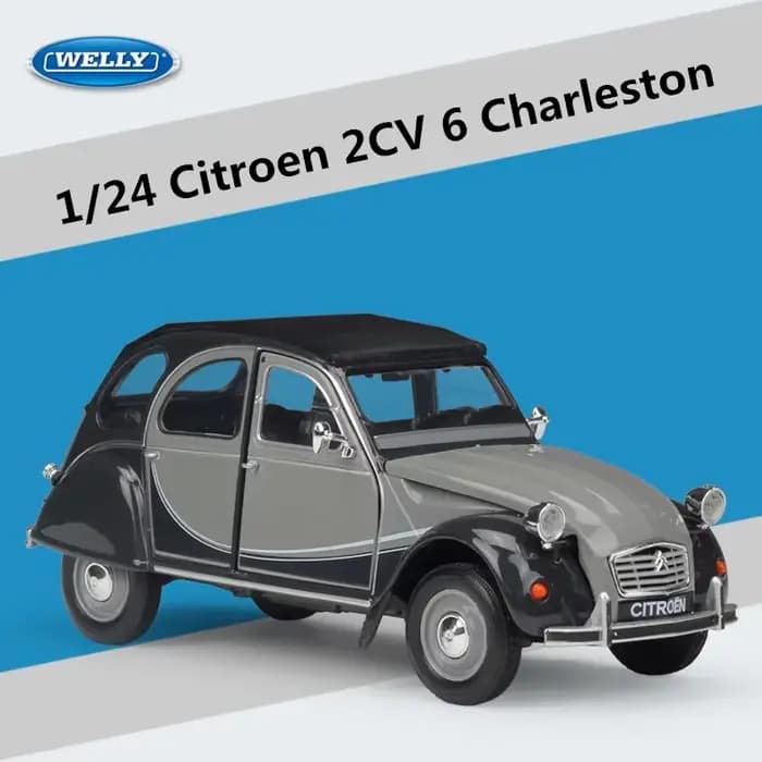 Welly 1:24 Citroën 2CV 6 Charleston, modèle de voiture de sport en alliage, jouet en métal, collecti