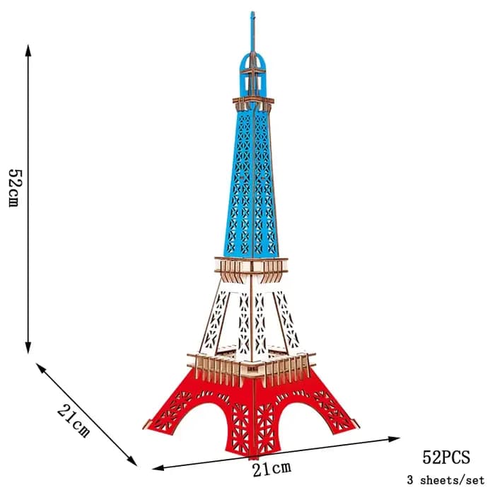 Puzzle 3D en bois, Kits de maison de construction de la cathédrale de Saint Basil, modèle de Villa d