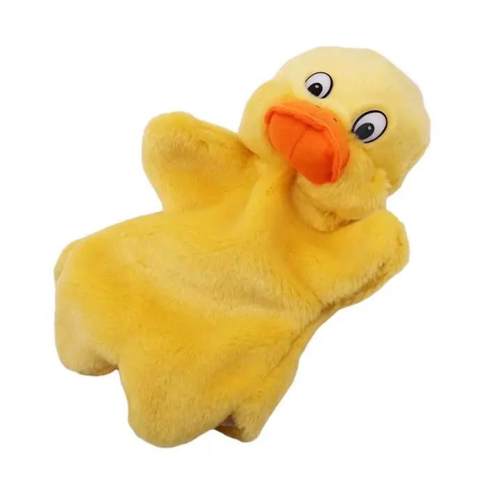 Marionnette à main en forme d'animal, jouet en peluche, beurre à la main, poupées racontant des hist