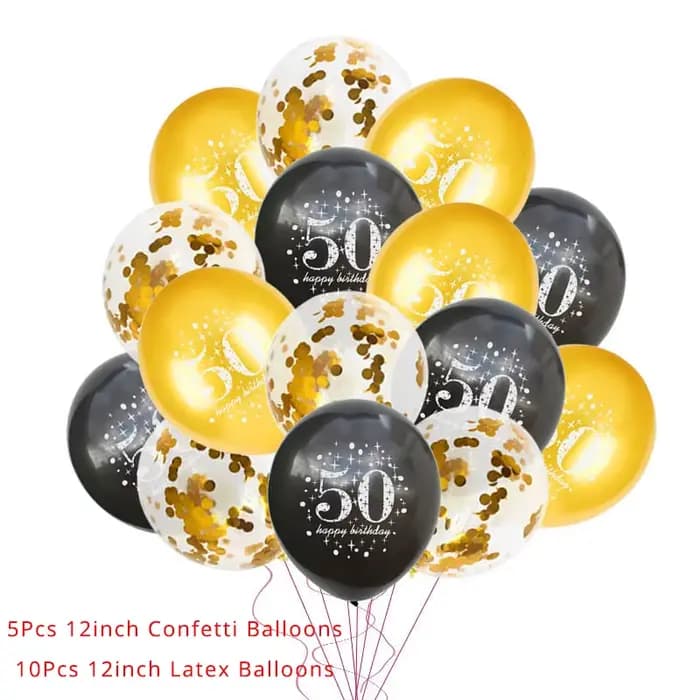 30 40 50 ans Anniversaire Ballons en latex Décorations pour les fêtes d'anniversaire  Anniversaire A
