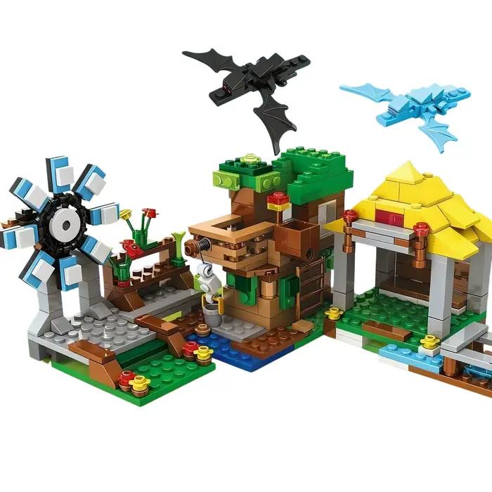Kit de briques de construction empilables Village Town Windmill Island, parfait pour les amateurs, m