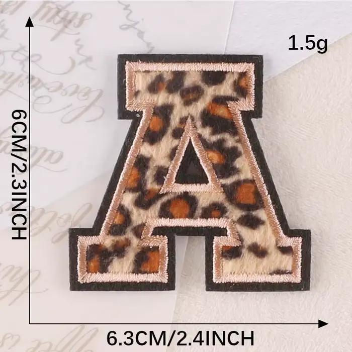 Patchs d'insigne de lettres de l'alphabet anglais A ~ Z, autocollants de broderie d'appliques imprim