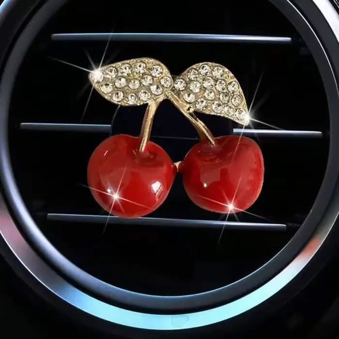 Diffuseur de parfum pour voiture en forme de cerise rouge, clip de ventilation, pendentif créatif po