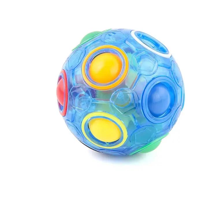 Boule de Puzzle arc-en-ciel magique 3D, couleur assortie, casse-tête amusant, anti-Stress, jouet Cub