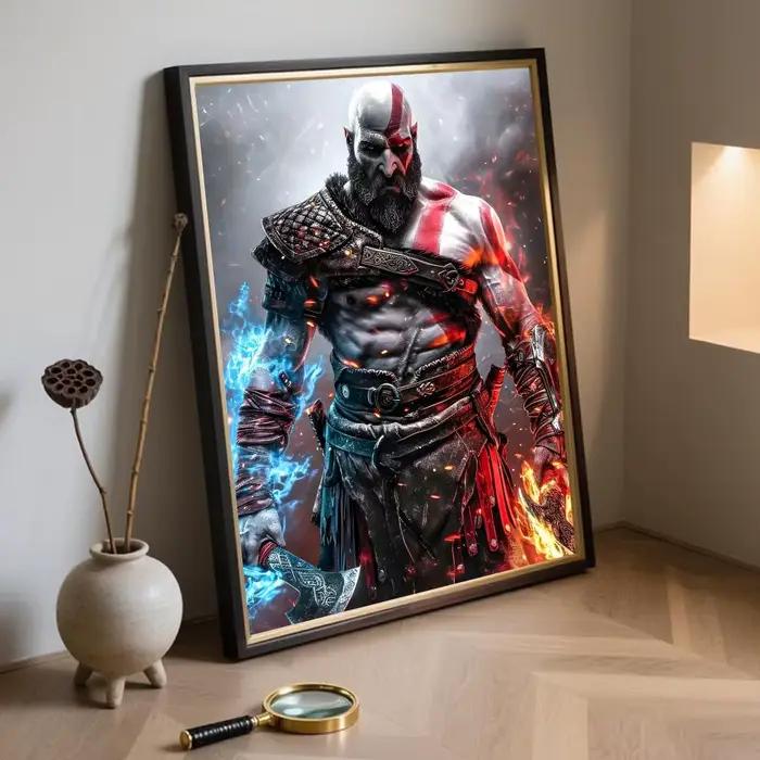 Affiche de jeu classique G-God Of War, impressions d'art mural minimalistes modernes pour chambre à 
