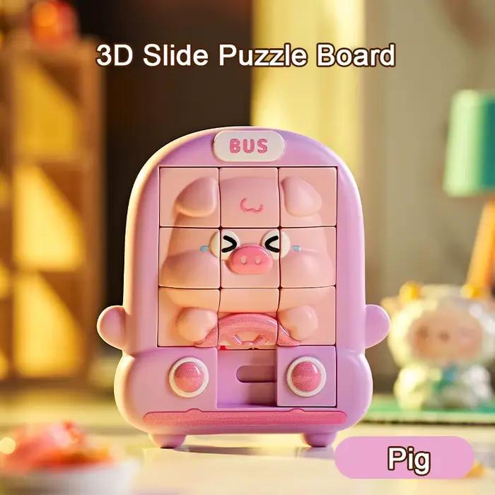 [DO] 1 puzzle 3D en forme d'animal avec figurines d'animaux mignons, jouet éducatif Montessori pour 