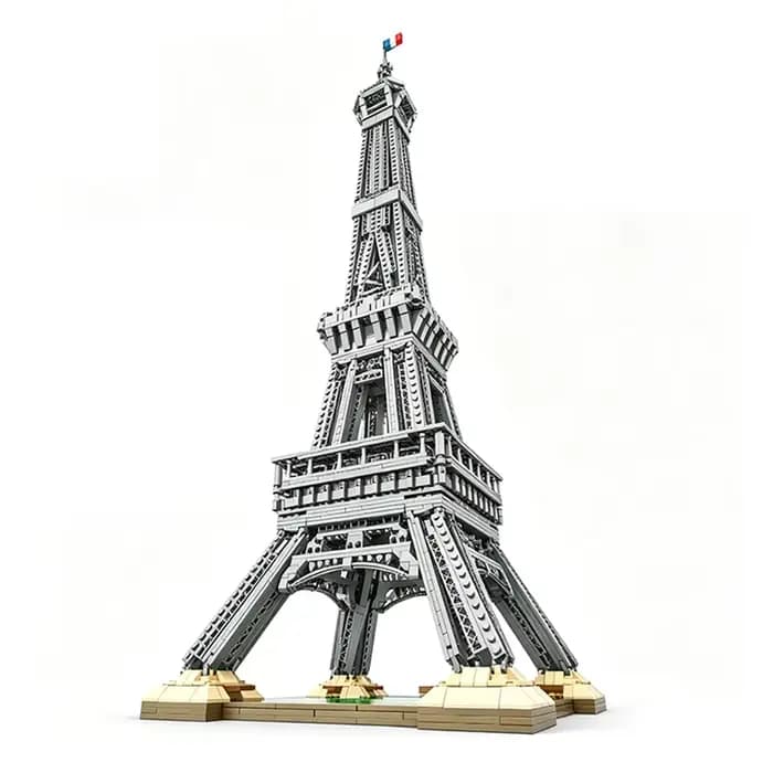 Modèle de construction DIY Tour Eiffel MOC 3097 pièces, jouet puzzle créatif, cadeau, série d'archit