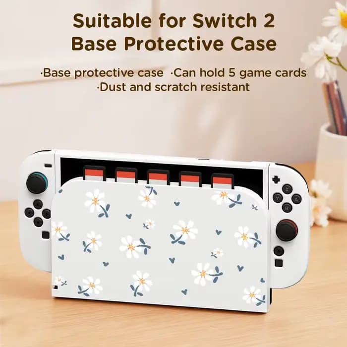 Convient pour la housse de protection de base Switch2, peut stocker 5 cartes de jeu, conception inté